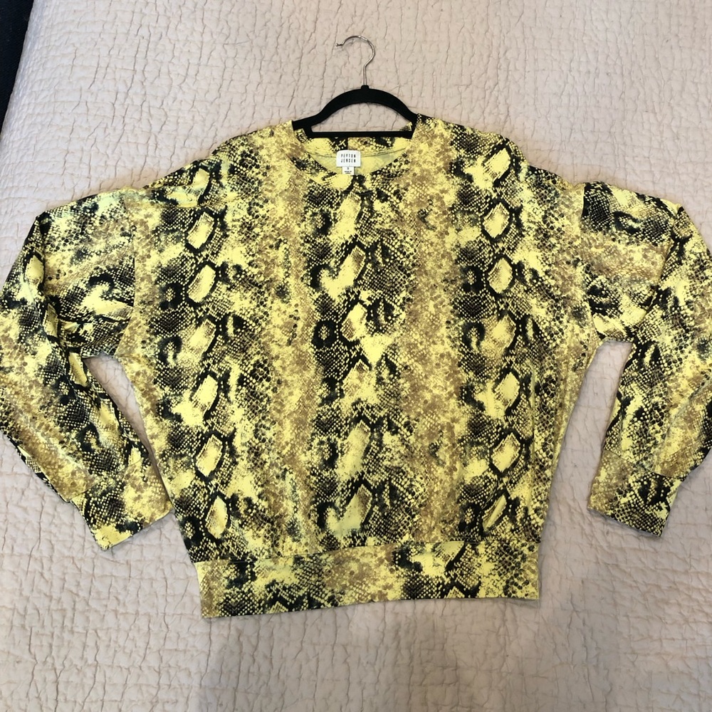 Snake print long sleeve top by Peyton Jensen - size S